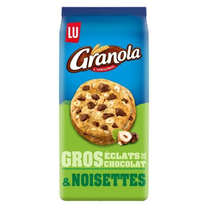 LU GRANOLA - Granola Extra Cookies Chocolat Et Noisettes 184G - Lot De 4