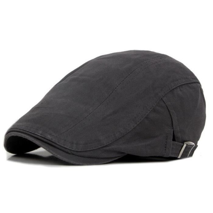 Homme chapeau bérets casquette Golf conduite soleil plat casquette gavroche décontracté solide mode chapeaux noir kaki c*BU27870