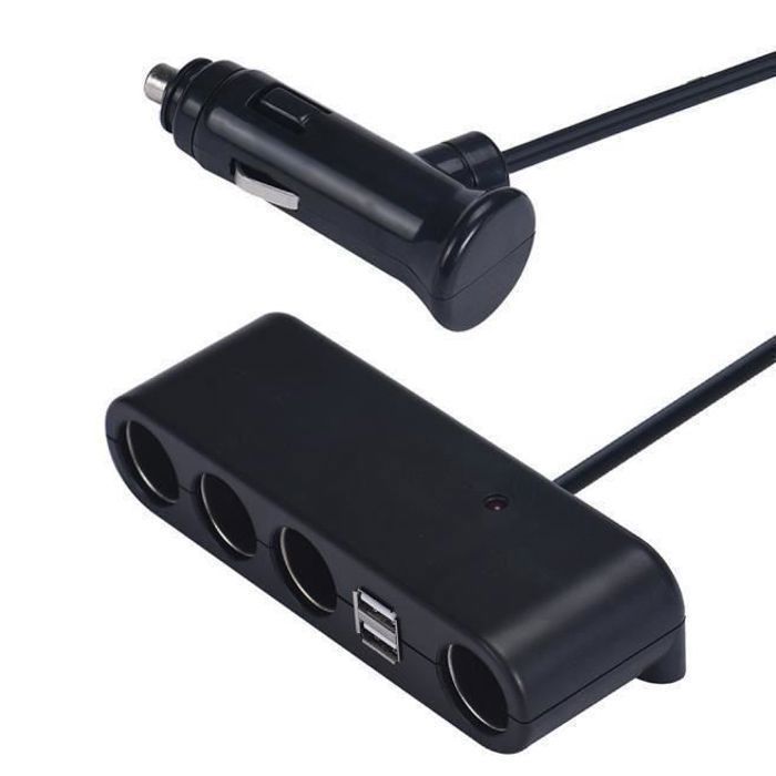 4 voies nouveau multi prise de voiture cigarette allume-cigare USB plug adaptateur chargeur RE29FE