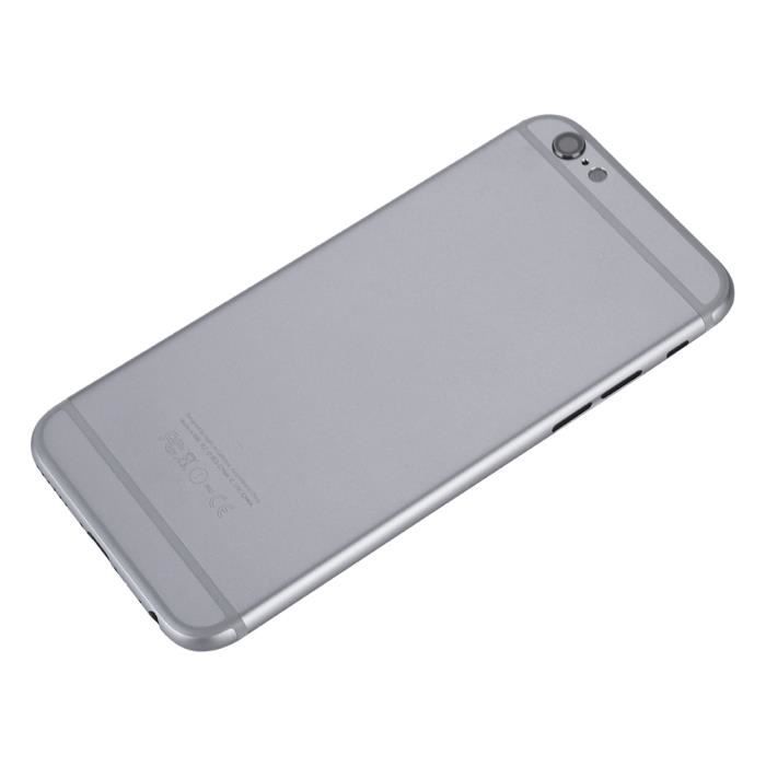 Porte arrière pour iPhone Boîtier de porte arrière de remplacement pour couvercle de batterie arrière iPhone iPhone 6S Gris)