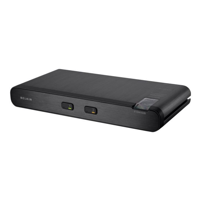 BELKIN Commutateur écran-clavier-souris/audio - 2 x KVM / audio - 1 utilisateur local - Ordinateur de bureau