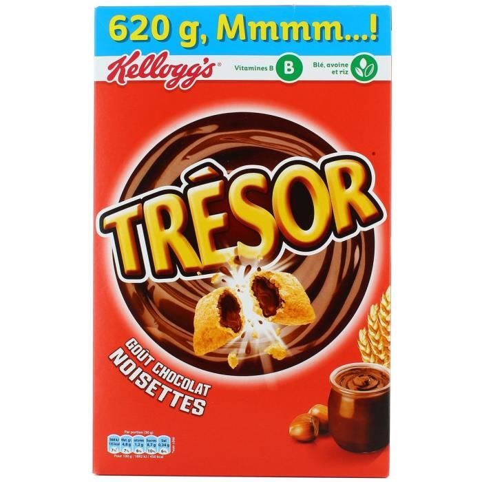 KELLOGG'S Céréales Trésor Chocolat Noisette - 620 g