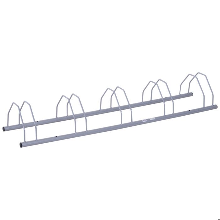 Râtelier 5 vélos dim. 141L x 30l x 22H cm acier galvanisé gris métalisé 141x30x22cm Gris