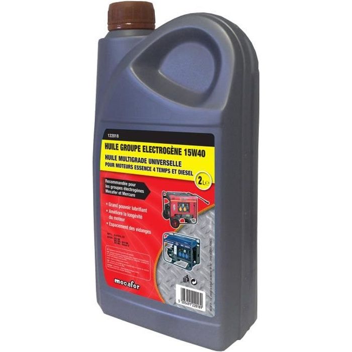 MECAFER 122018 Huile pour groupes Electrogènes - 2L