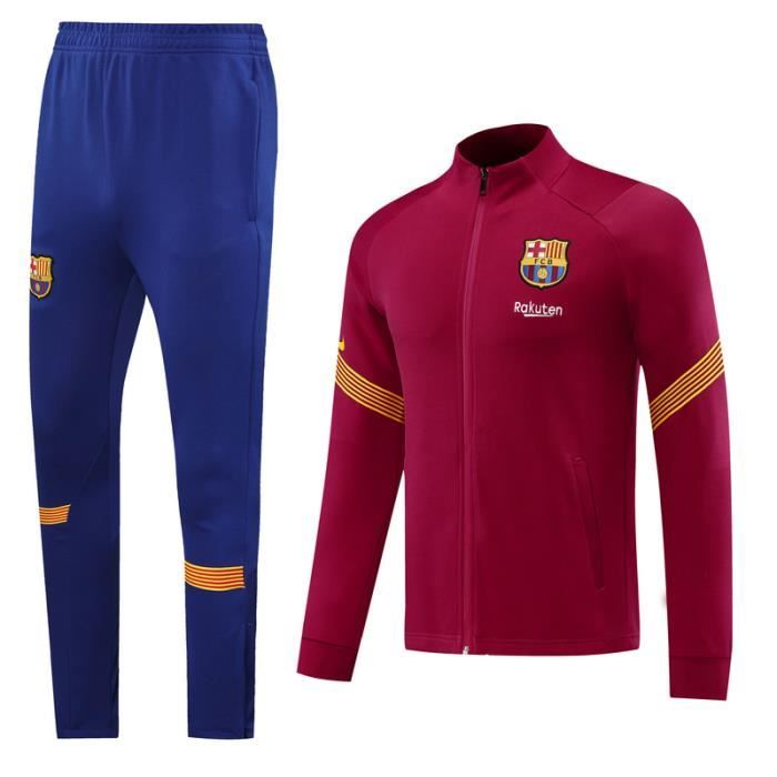 Nouveau Veste à Manches Longues Barcelone Survêtement 2020 2021 Survet Pas Cher pour Homme