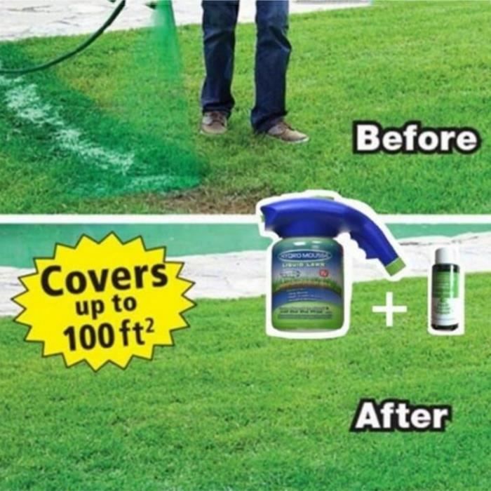60ml HYDRO MOUSSE Liquide de croissance des racines de pelouse Pulvérisateur Engrais de Gazon Liquide