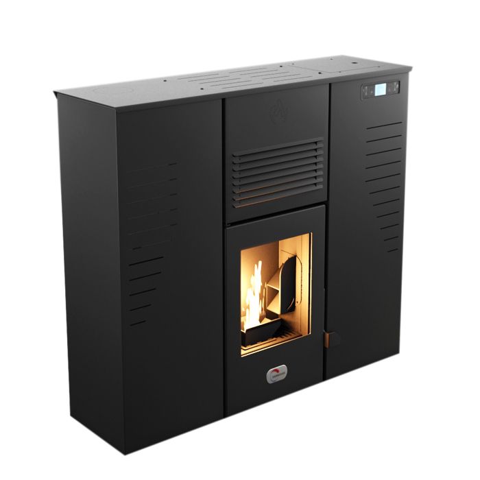 Poêle à granulés Etanche Slim Alize 12,5 kW Noir Sannover