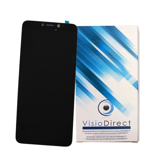Ecran complet pour Wiko Harry 2 noir 5.45- téléphone portable vitre tactile + LCD -VISIODIRECT
