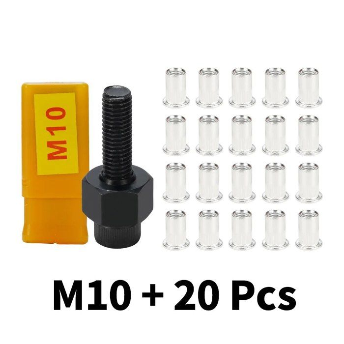 Kit De 6 Pinces à écrous Aveugles + 30 écrous M3 à M10 - Pour Tôlerie Et Assemblages Manuels - 14