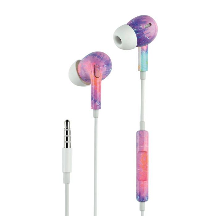 MUSIC SOUND AUINEARMSFAN225 – Écouteurs intra-auriculaires enfant rose avec micro et jack 35 mm