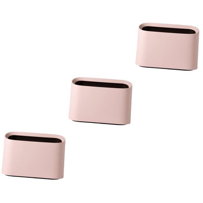 2 Mini Poubelles De Table Animaux Mignons - 12,5x16cm - Avec Couvercle Rabat - Bureau/salle De Bain