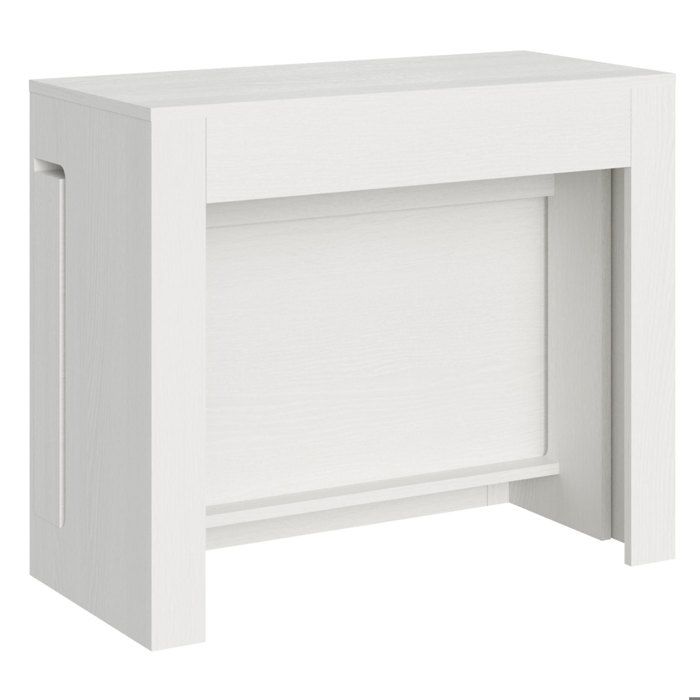 Console extensible - ITAMOBY - Evolve - Frêne Blanc - 90x42x75 cm - Extensible jusquà 302 cm