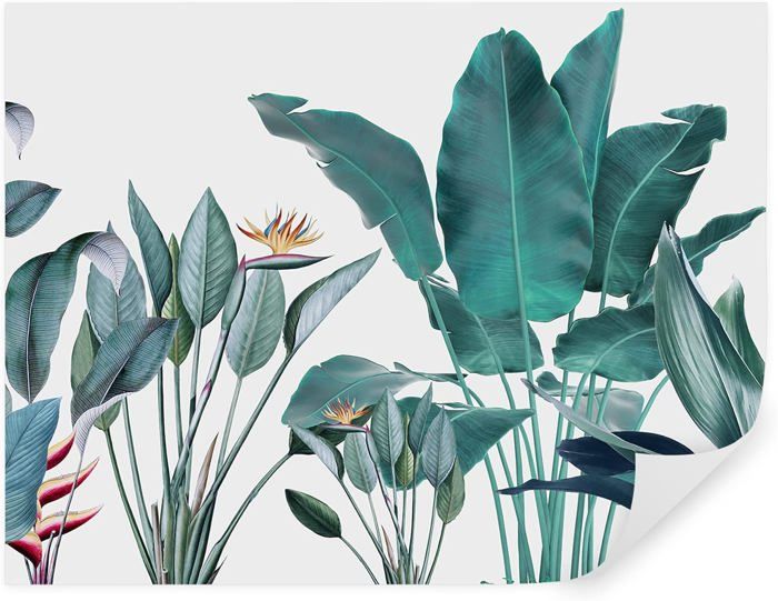 Papier Peint Panoramique 360x250 cm 3D Effet style Jungle Tropical ...