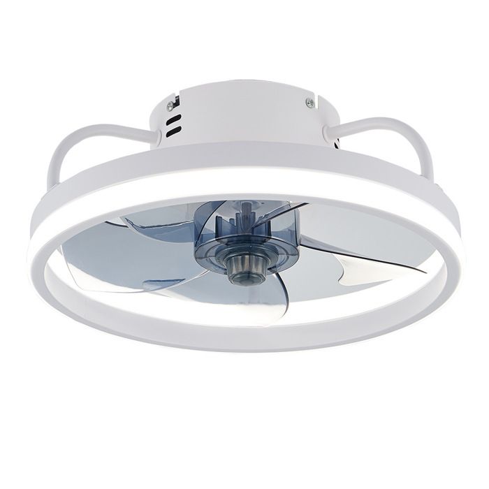 Ventilateur de plafond 6 vitesses 3 couleurs avec télécommande minuterie intelligente silencieux 55 W 4400 lumens blanc - Uverbon
