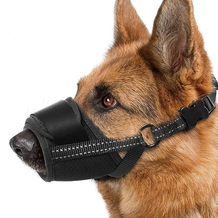 Meilleurs prix pour Muselière pour chiens de grande/moyenne taille, polyester, taille XL, noire