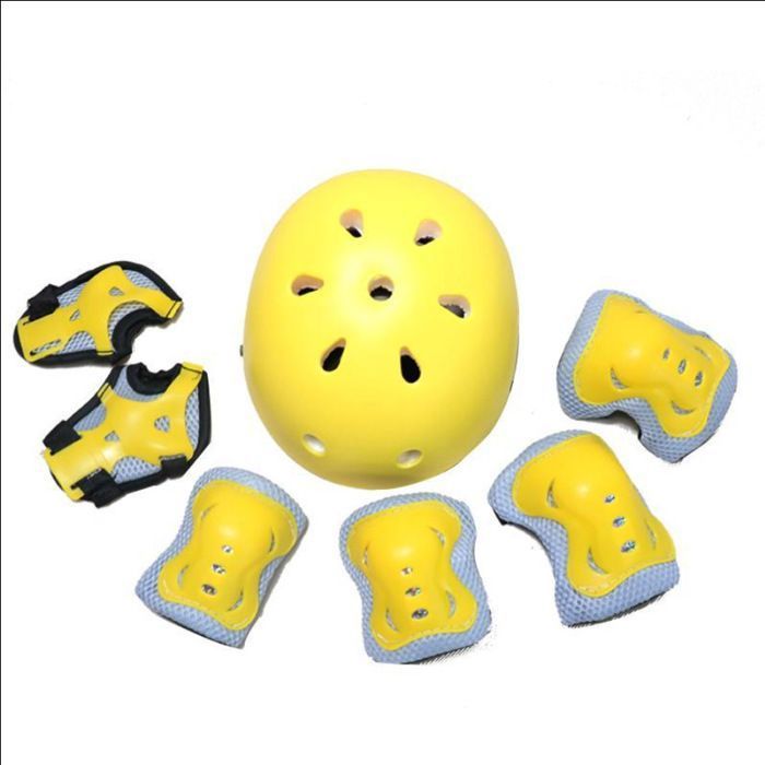 Équipement Protection Enfant - Casque + Genouillères + Coudières - 7 Pièces - Pour Skate, Vélo, Roller