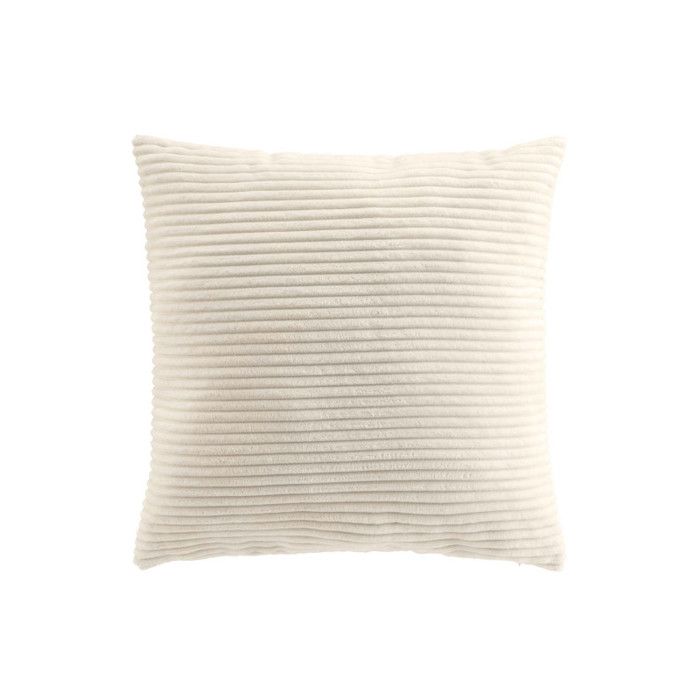 Coussin déhoussable NILS 45x45 cm velours relief côtelé - Naturel Coussin déhoussable NILS 45x45 cm velours relief côtelé - Naturel