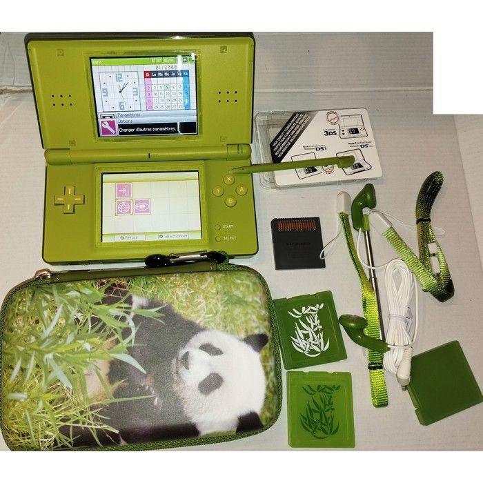 Console Ds lite Vert foncé coque neuve + housse accesoires et un jeux Reconditionné - Nintendo reconditionné disponible sur Cdiscount Seconde Vie