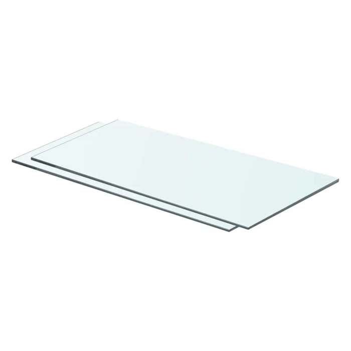 Panneaux détagère en verre - vidaXL - Verre trempé - 60x25 cm - Épaisseur 8 mm - Capacité 15 kg - Lot de 2