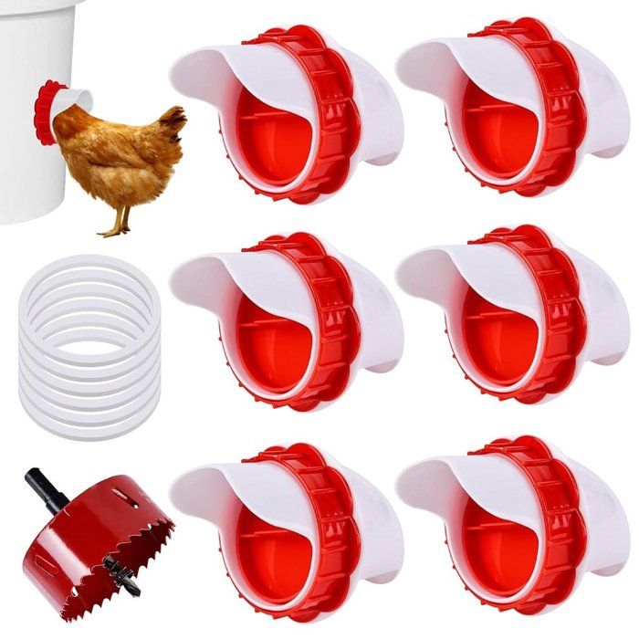 Meilleurs prix pour Mangeoire automatique pour poules - Kit zéro déchet en 6 pièces à monter soi-même
