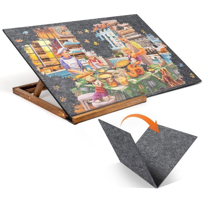Planche de Puzzle Pliable Tektalk avec 3 Angles Réglables Portable et Léger jusquà 1000 pièces