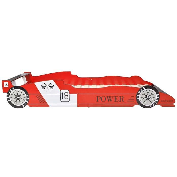 1 Place - Lit voiture de course pour enfant moderne simples 90x200 cm Rouge - 225x94x38 cm - FR_002893178