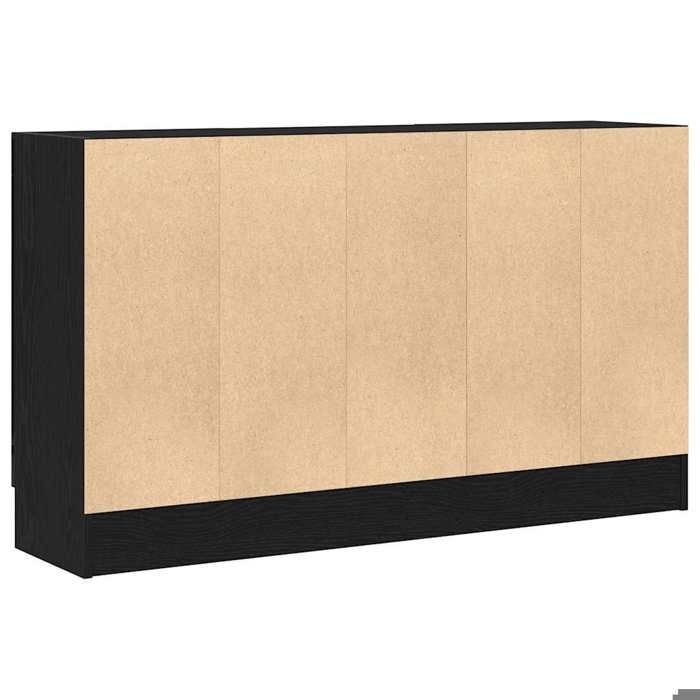 NEUF Commode salon - Armoire polyvalente éléganteBuffet Enfilade Chêne noir 120 x 305 x 70cm Bois dingénierie FR00_93902376457