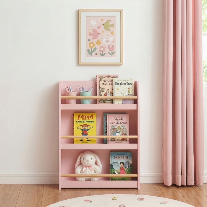 Étagère à livres pour enfants Virer 78 x 60 x 18 cm rose Étagère à livres pour enfants Virer 78 x 60 x 18 cm rose