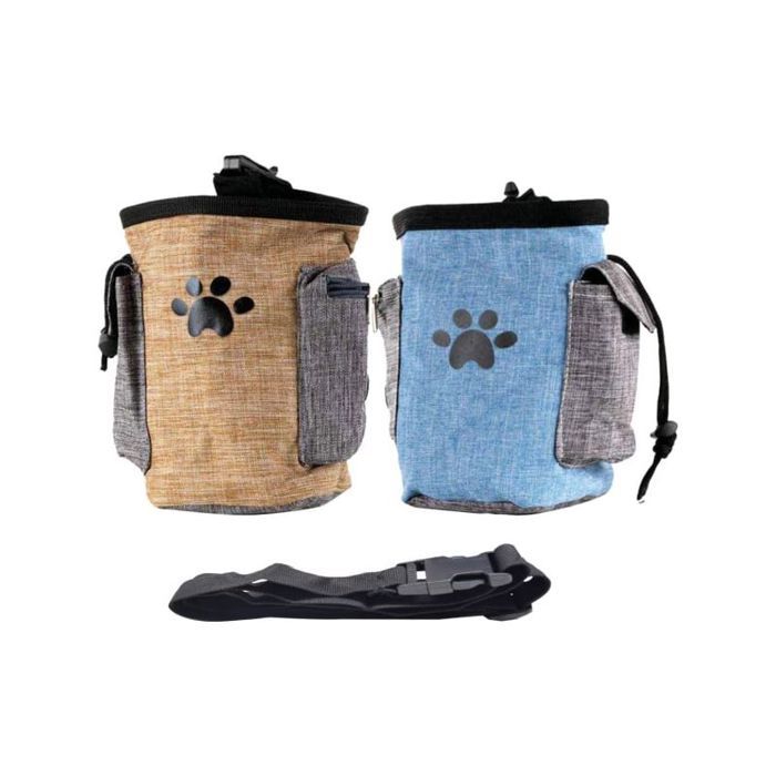 Lot de 2 sacs étanches pour chiens sacs à friandises portables sac de dressage avec ceinture amovible pour une utilisation intér