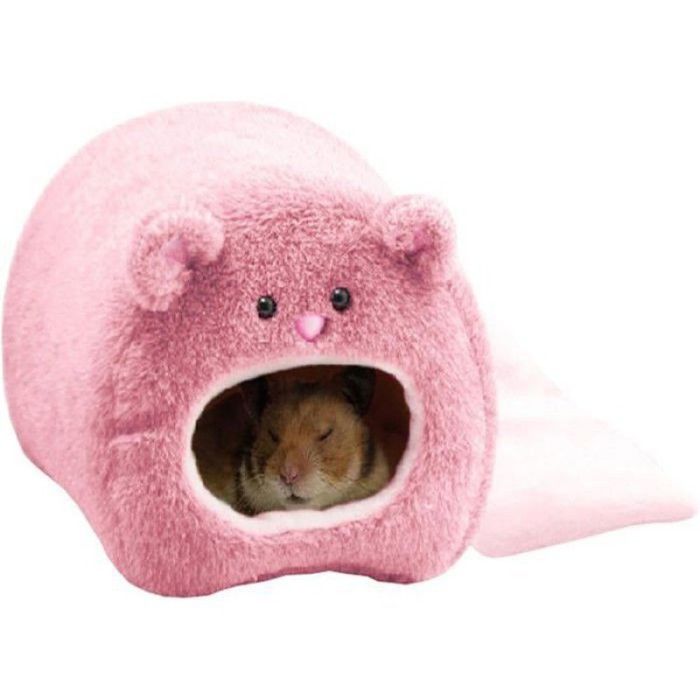 1 Cabane Petit Animaux Lit Hamster Lapin Coussin Amovible Coton Hiver Été Intérieur Extérieur Label