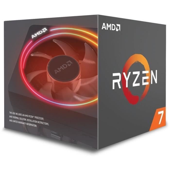AMD Processeur Ryzen 7 2700 – ventiard Wraith Spire (LED) – YD2700BBAFBOX