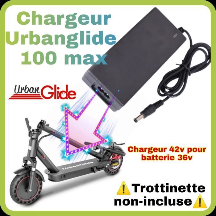 Chargeur 42v Urbanglide 100 MAX pour trottinette électrique Urbanglide 36v [ chargeur 42v pour batterie 36v] - Cdiscount Auto
