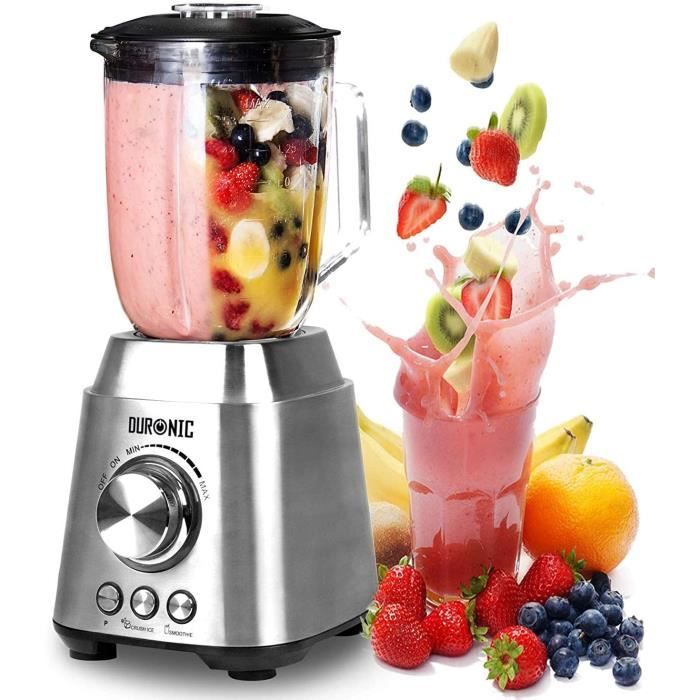Blender BEHOME 400W - Bol Verre 1,5L Lames Inox Pour Smoothies