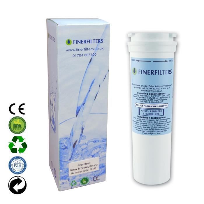 Finerfilters Fisher et Paykel Réfrigérateur Filtre à eau compatible