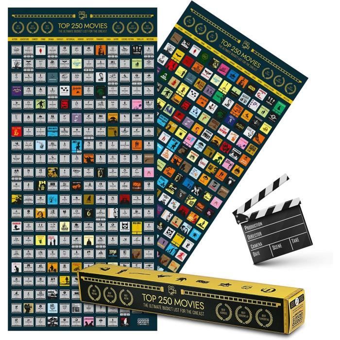 Atmosphera - Décoration Murale Carte à Gratter 100 Choses à Faire