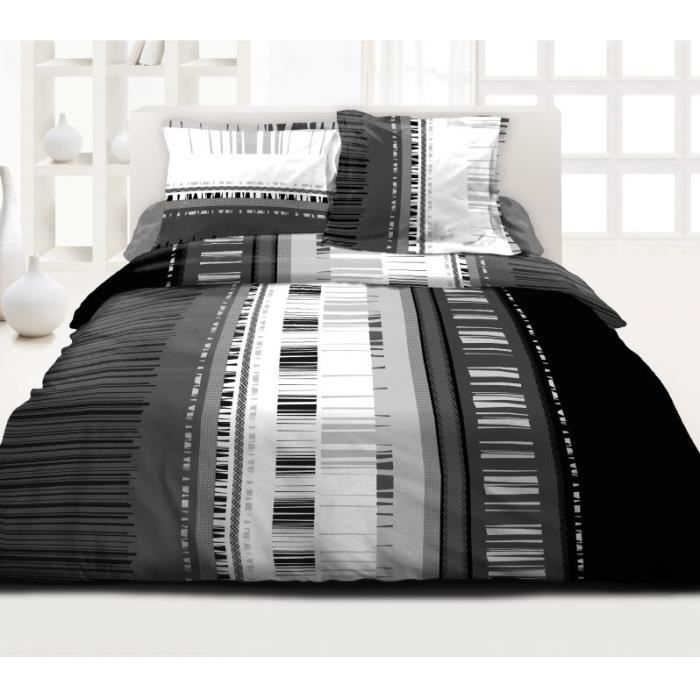 HOME DECO - Parure de draps 4 pieces - Drap Plat + Drap Housse + 2 taies d'oreiller - PALMESS