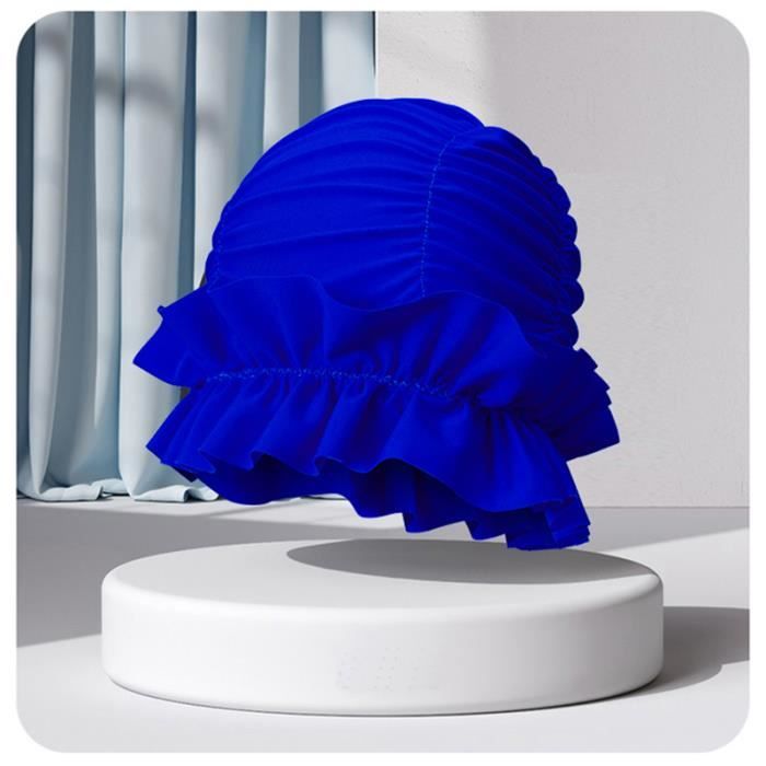 Femme Filles Bonnet de Bain Plissés à Cheveux Longs et Courts Turban de Femme Filles Bonnet de Bain Plissés à Cheveux Longs et Courts Turban de