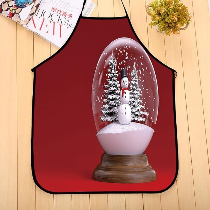 Tablier De Cuisine De Noël 65x75 Cm - Design Festif Sapin - Étanche Et Réglable - Cadeau De Noël