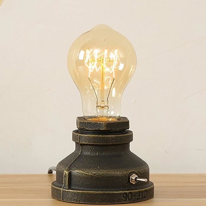 LEDSone Barre Lumineuse 3 Voies Style Rétro Steampunk Industriel Abat-jour Métal