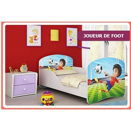 Lit Joueur De Foot 140 X 70 Matelas Inclus Cdiscount Puericulture Eveil Bebe