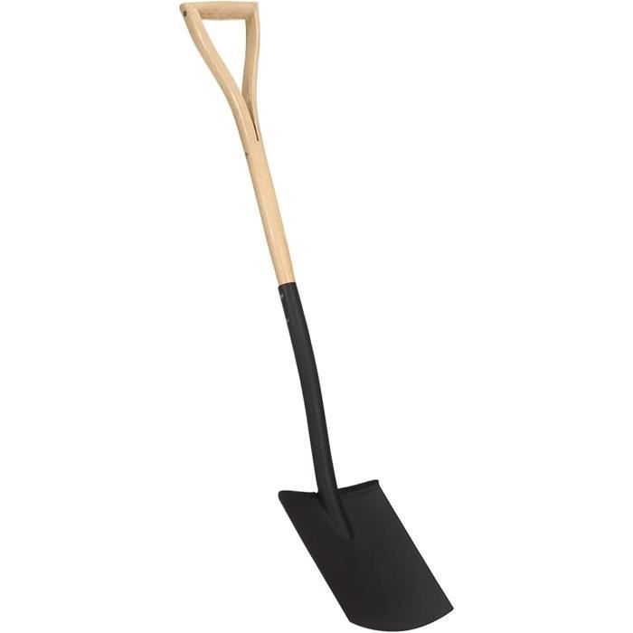Bêche Jardin Acier Inoxydable 8cm - Manche Caoutchouté Antidérapant, Idéale Pour Creuser Et Planter