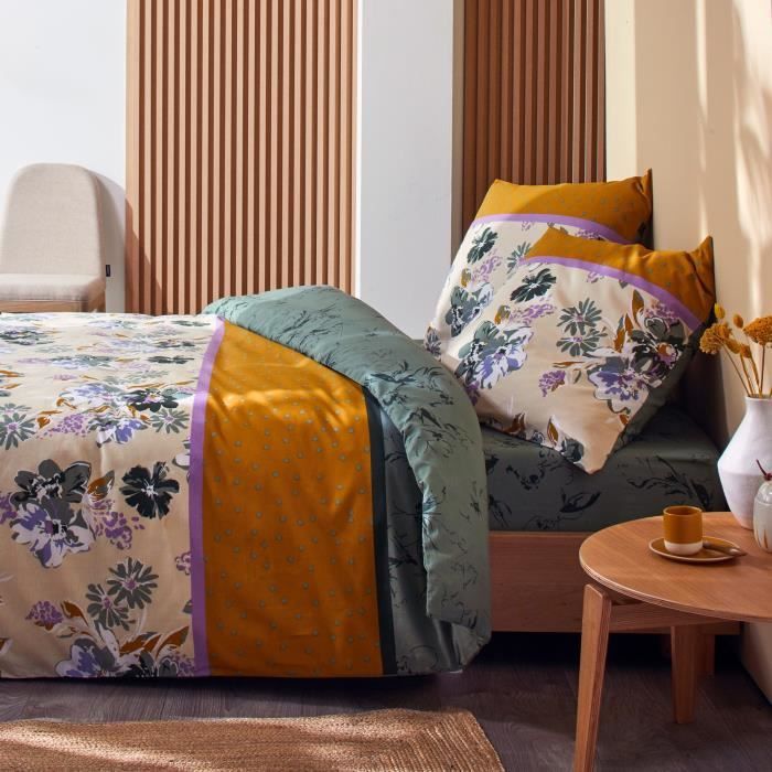 Parure De Lit Housse De Couette Avec Taie D'oreiller 100% Coton 57 Fils Avio Taille 140 X 200 Cm