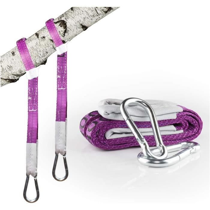 WORSY Fixation Pour Balançoire Sangles De Hamac Avec 2 Mousquetons à