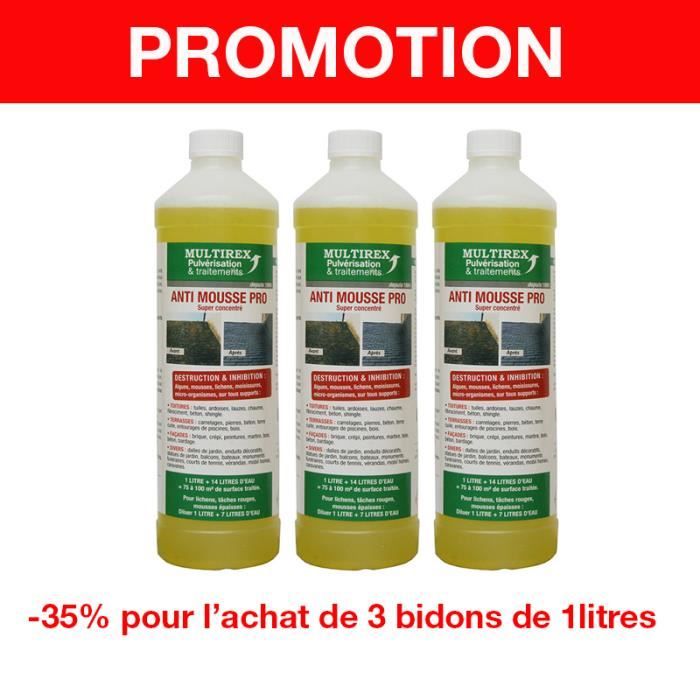 Anti Mousse Professionnel Sans Javel 3 X 1 Litre Achat Vente