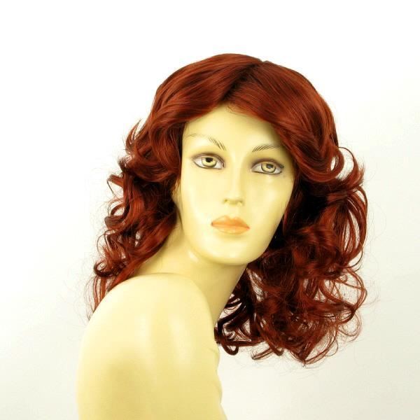 Perruque Femme VANDA 350 - Roux Cuivré Intense, Mi-longue, Bouclée - Neuf Avec étiquettes