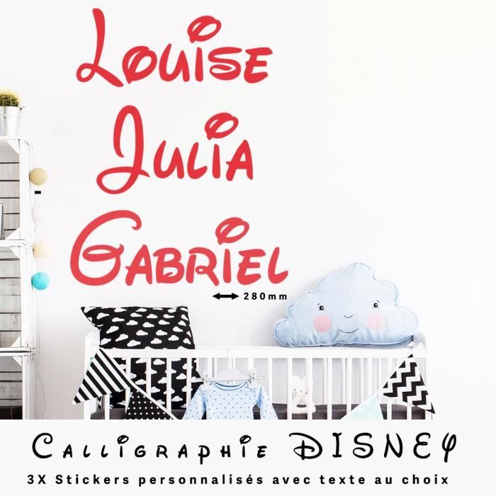 Stickers Muraux Deco Chambre Enfant 3 Prenoms Au Choix Style Disney Rouge 450x370 Mm Cdiscount Maison Stickers Muraux Deco Chambre Enfant 3 Prenoms Au Choix Style Disney Rouge 450x370 Mm Cdiscount Maison
