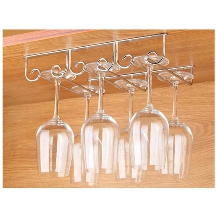 Dianoo Étagère à verres à vin 30,5 cm - Noir - 3 rangées