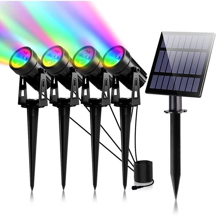 Qedertek 8 LED Lumière Solaire Extérieur, 16 Pièces Lampe Solaires Jardin Au Sol Étanche IP65