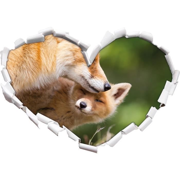 Forme De Coeur Kuschelnde Foxes Dans Le Regard 3d Mur Ou Un Autocollant De Porte Format 62x43 5cm Stickers Muraux Stickers Murau Cdiscount Maison Forme De Coeur Kuschelnde Foxes Dans Le Regard 3d Mur Ou Un Autocollant De Porte Format 62x43 5cm Stickers Muraux Stickers Murau Cdiscount Maison