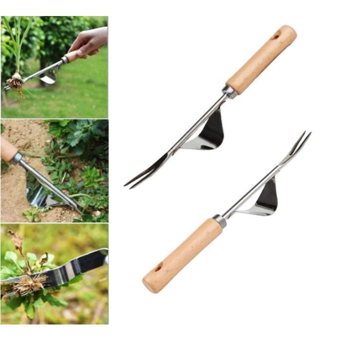 Binette Jardin Acier Inox - Désherbage Manuel - Lame 16,5 Cm - Outil Jardin Solide